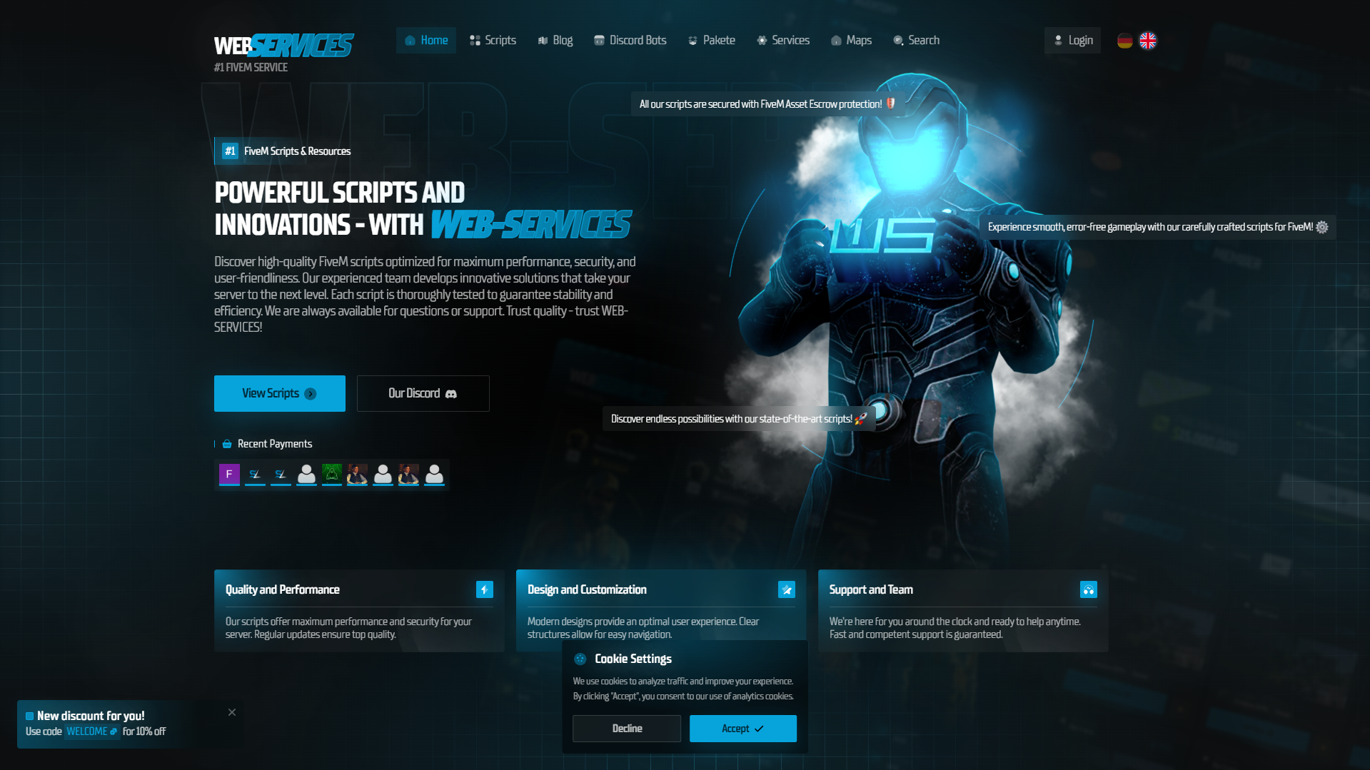 WebServices FiveM store, a Mattiwe and oxince collaboration